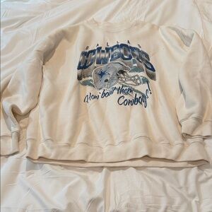 NFL Cowboys Cream Crewneck Sweater